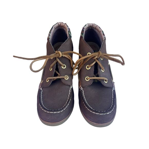 Sperry Women's Size 8.5 M Hadley Floral Tapestry Leather Wedge Bootie Heels EUC - Picture 2 of 9